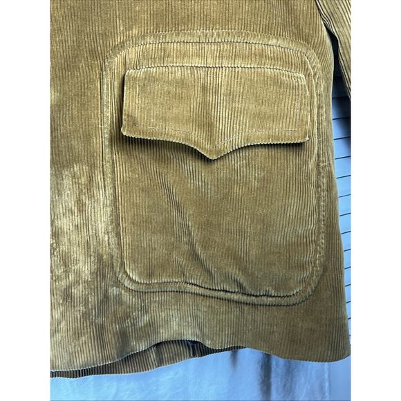 Vtg 60s 70s Atkinson Corduroy Coat Jacket 44 Tan Brown Made In Italy Vintage - Picture 3 of 13